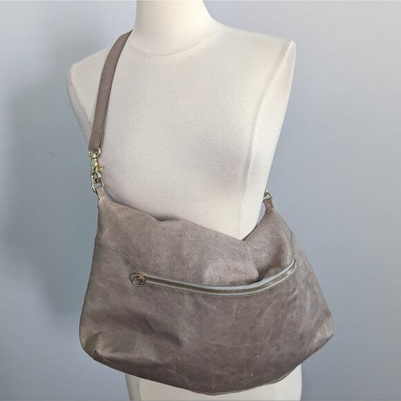 Women's Anna Corinna Leather Grey Foldover Purse - Picture 1 of 9